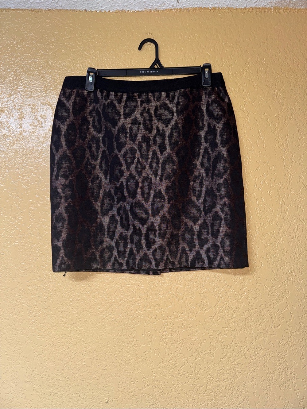 Ann Taylor Leopard Mini Skirt - Black and Brown